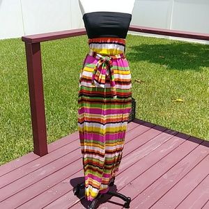 Love Fire Strapless Tube Maxi Dress.